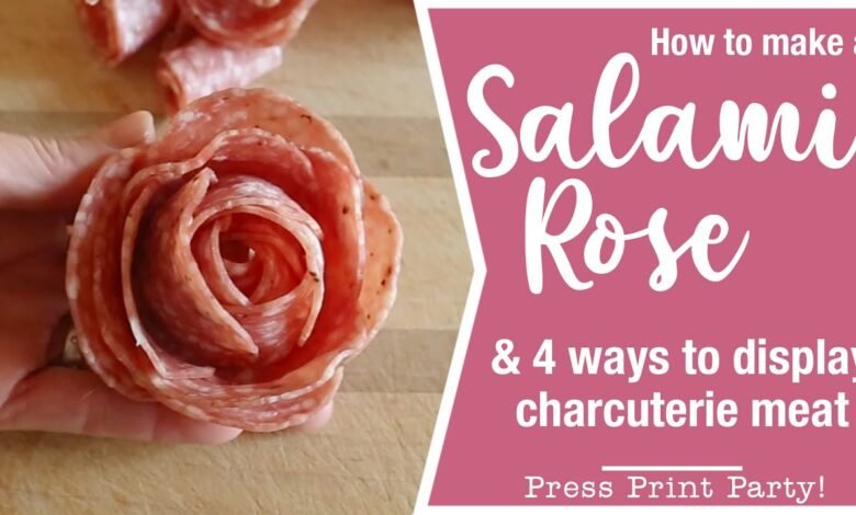 How To Make Salami Roses-How To Make Salami Roses