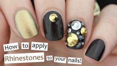 how to apply rhinestones to nails -how to apply rhinestones to nails