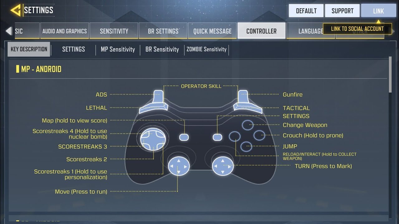 Configuring Controller Settings in Call of Duty Mobile-Connect PS4 Controller